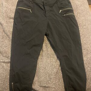 Torrid Black Pants with Zipper Accents